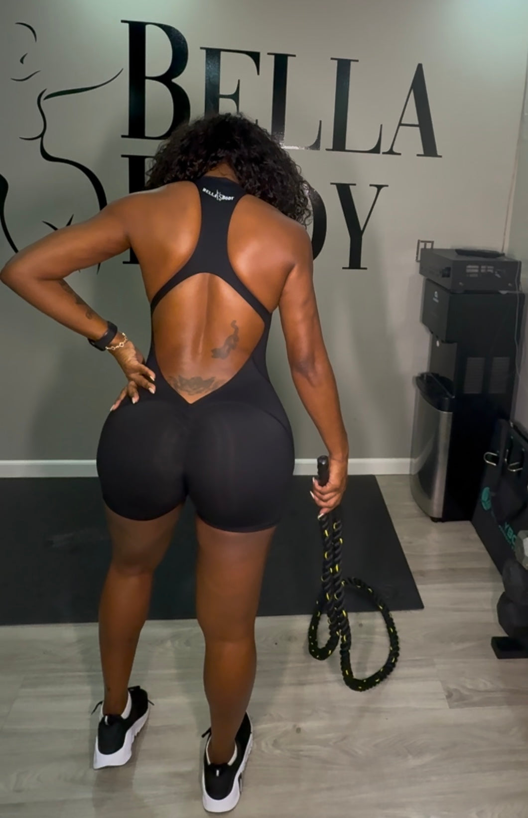 “Megan” Jumpsuit Black Short