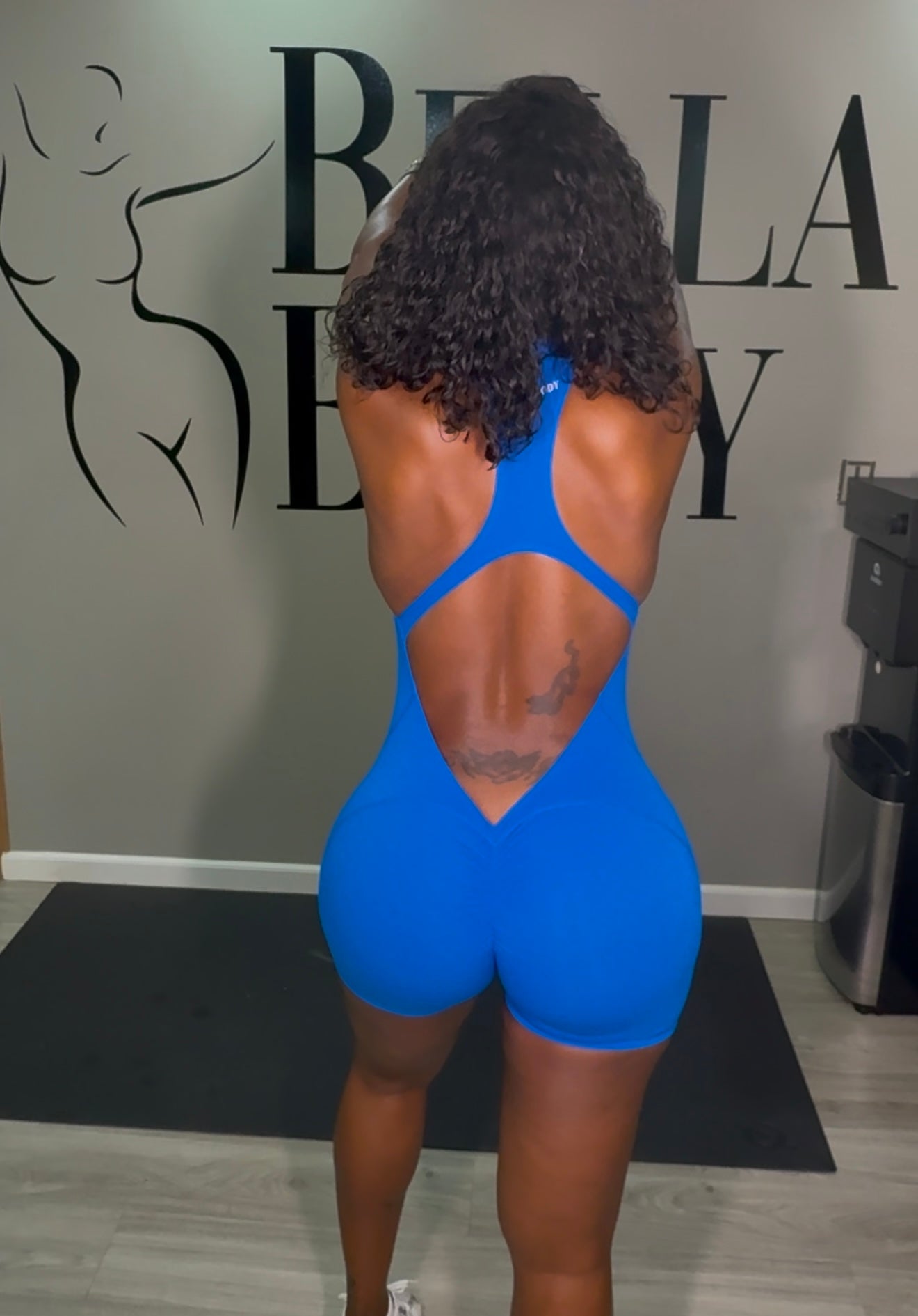 “Megan” Jumpsuit Blue Short