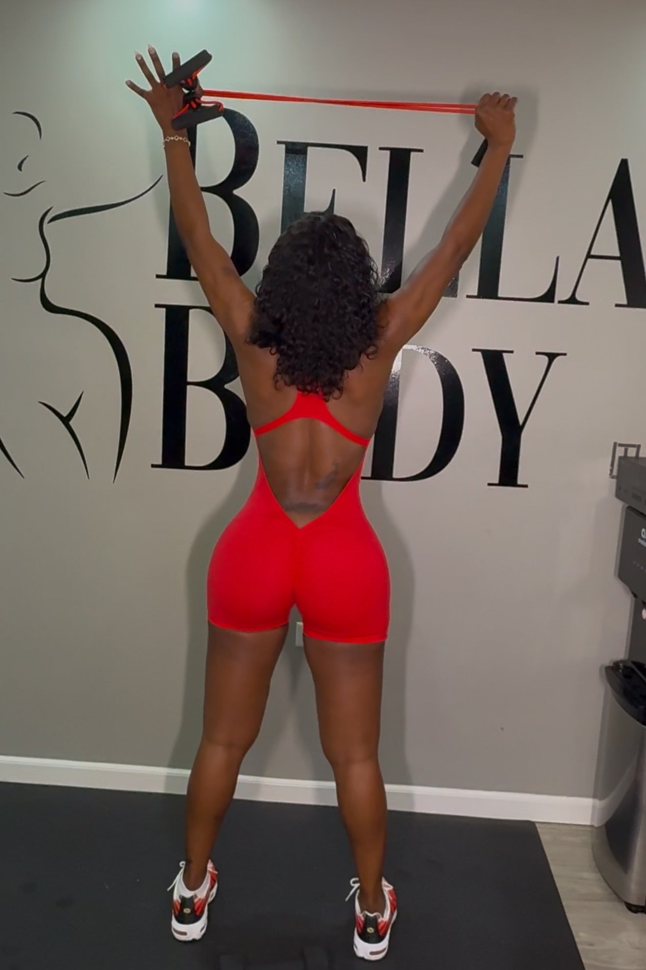 “Megan” Jumpsuit Red Short